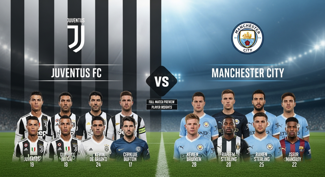 Juventus FC vs Man City lineups