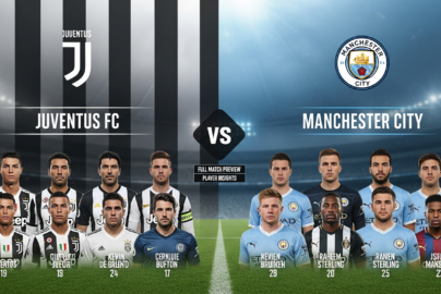 Juventus FC vs Man City lineups